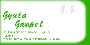 gyula gampel business card